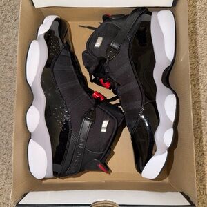 Size 8  Air Jordan 6 Rings GS "Black/Cement" White | | No Lid